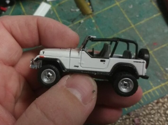 1/64 scale Jeep CJ diecast model convert kits x 3 3d printed 