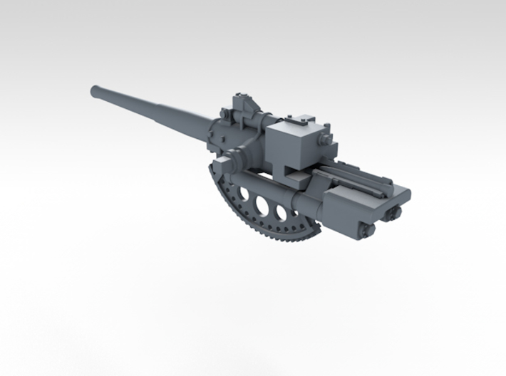 1/200 4.7 Inch /40 (12cm) QF Mark VIII x6 3d printed 3d render showing separate barrel