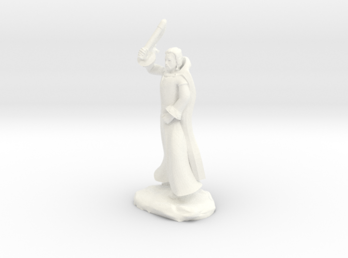 Fzoul, Human Wizard In Robes With Flail 3d printed