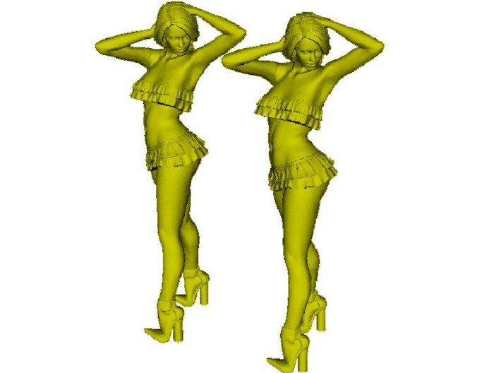 1/15 scale nose-art striptease dancer figure A x 2 3d printed