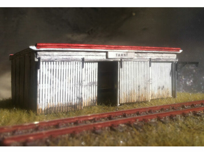 4 Stall Fettlers Shed (Type 1) 3d printed Ho scale assembled with extra materials needed 
and painted