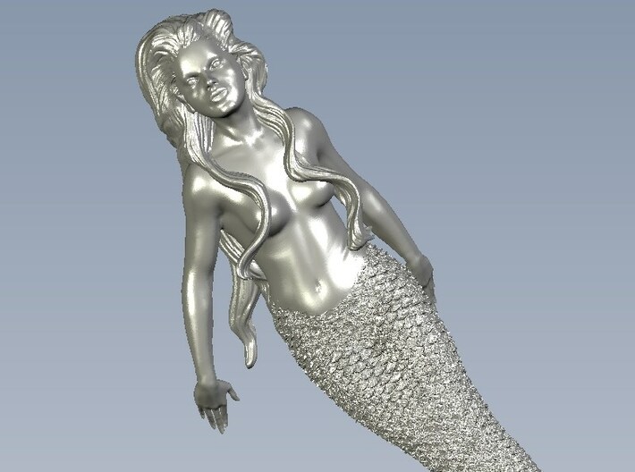 1/72 scale mermaid swimming figures x 2 3d printed 