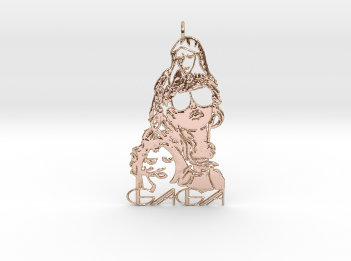 Lady Gaga Pendant - Exclusive Jewellery 3d printed