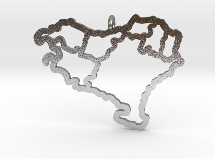 Basque Country Pendant (Gold,Silver,Brass) 3d printed
