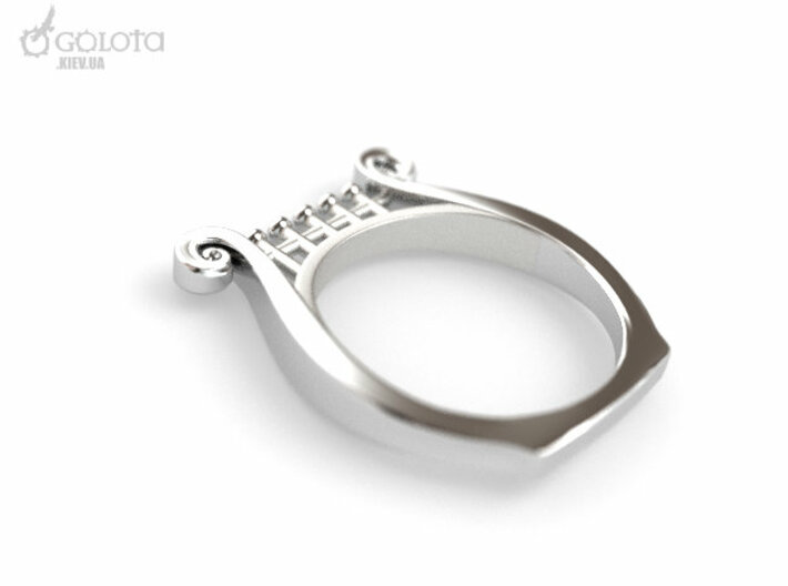 Lyre Ring  3d printed 