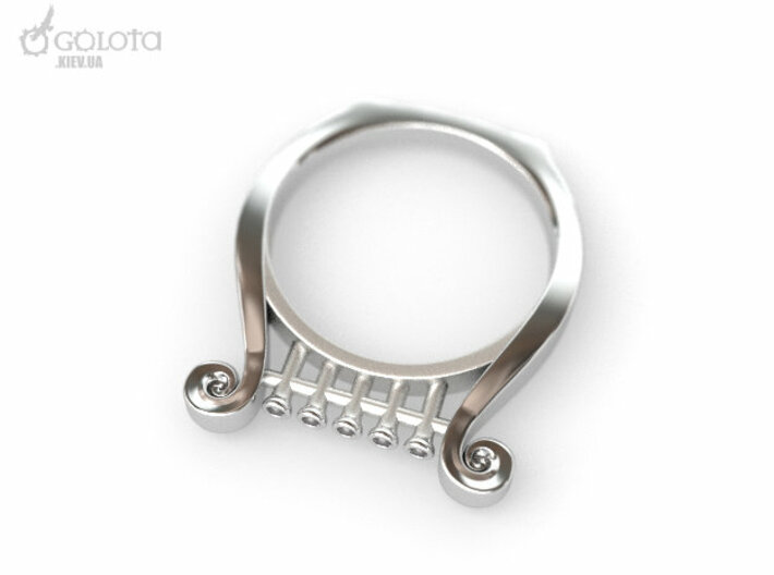 Lyre Ring 3d printed Lyra ring