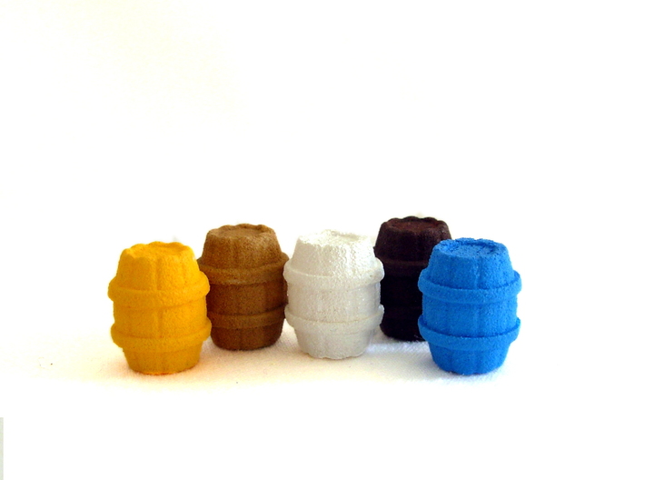 Wooden Barrels for Puerto Rico, Set of 52 3d printed Example of Painted barrels