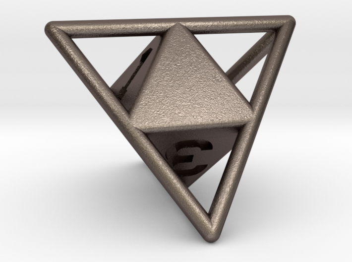 D4 with Octohedron Inside 3d printed