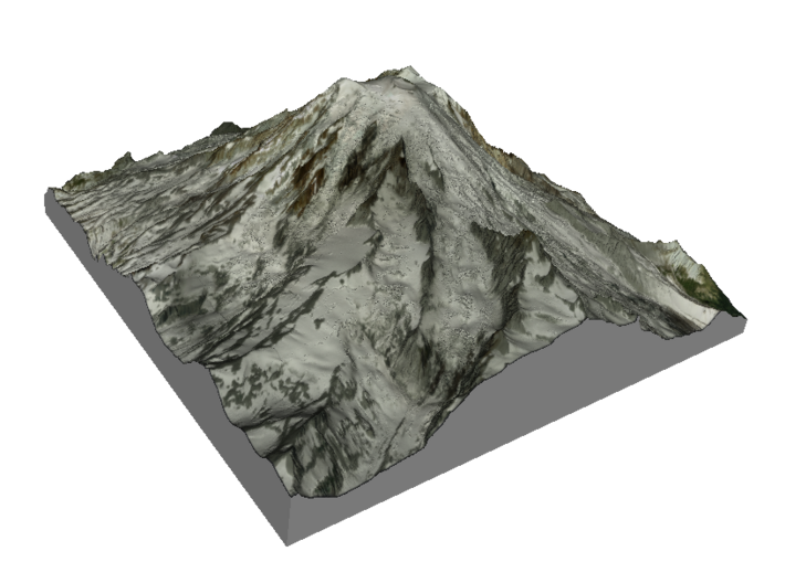 Mount Rainier Summit Map - 5" 3d printed 