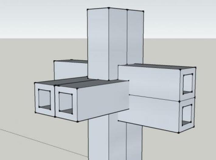 Triple Cross Puzzle (S) 3d printed Solved