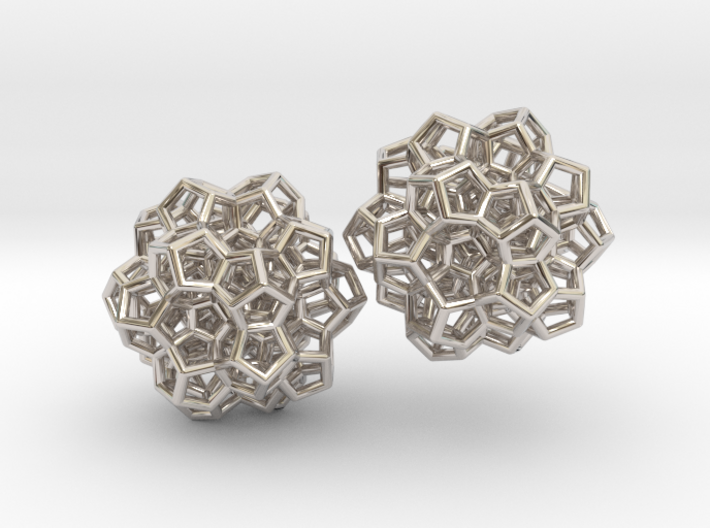 120-cell (partial) earrings 3d printed