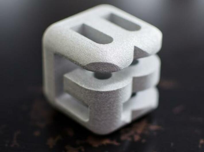 G E B lower (4x4x4) 3d printed Alumide