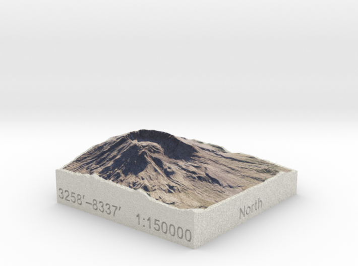 Mt. St. Helens, Wash., USA, 1:150000 Explorer 3d printed 
