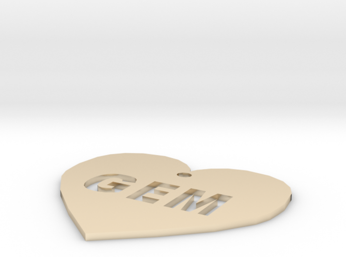 Heart Name Tag Medium (2&quot;) 3d printed