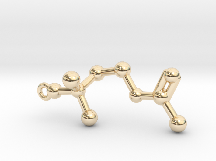 Acetylcholine Molecule Necklace 3d printed