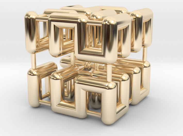Hilbert Cube 3d printed
