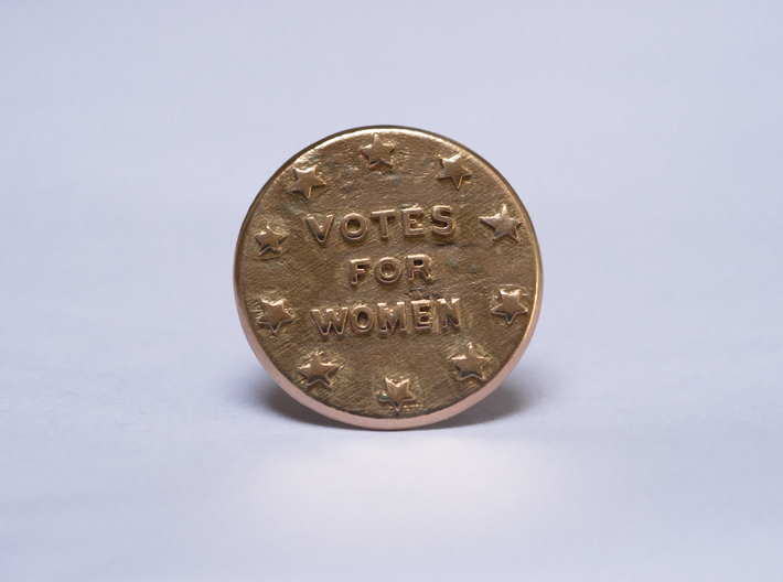 Votes For Women Button with Pin Back 3d printed 