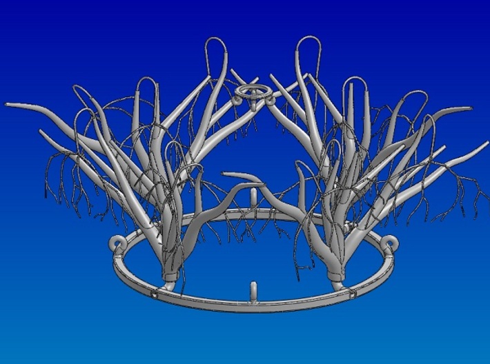 Hanger Ring 3d printed &quot;Winter Trees&quot; Assembled Set
