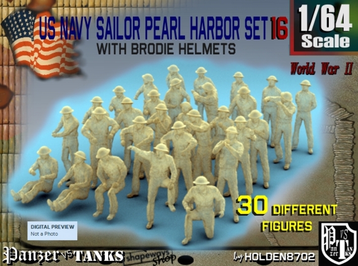 1-64 US Navy Pearl Harbor Set 16 3d printed