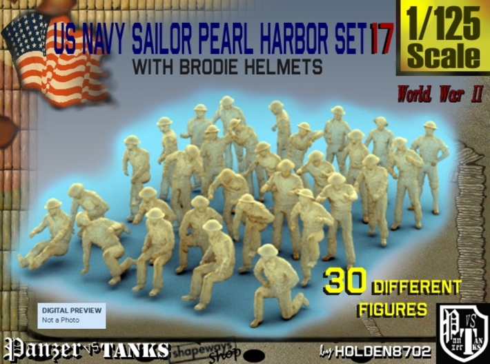1-125 US Navy Pearl Harbor Set 17 3d printed