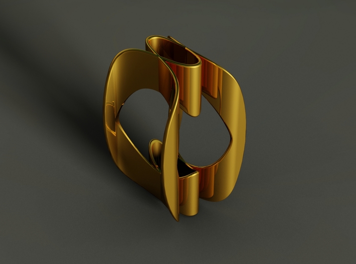The Wave Ring 3d printed 