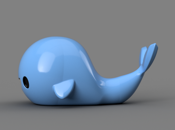 The Derpy Whale 3d printed 