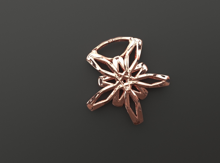 Star Flower Pendant 3d printed