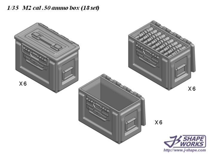 1/35+ M2 cal.50 Ammo box (18 set) 3d printed