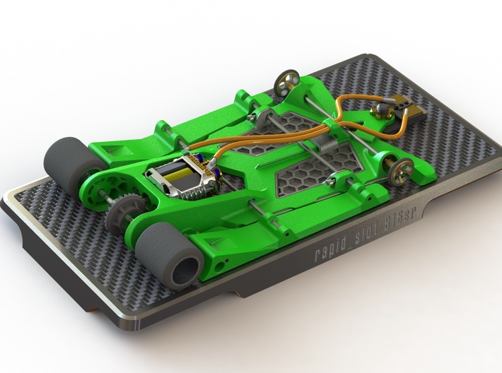 916sr spec racer - 1/24 slot car chassis 4.0" wb 3d printed * Hardware and optional tuning weight not included