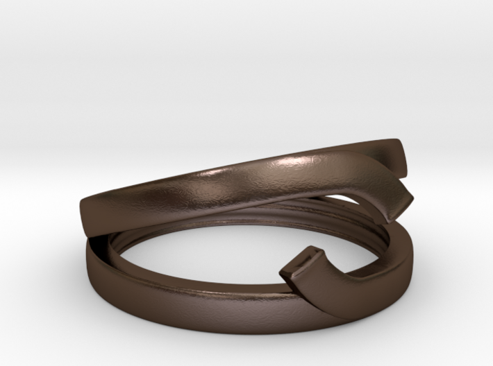 Double Ring &quot;Comma&quot; 3d printed
