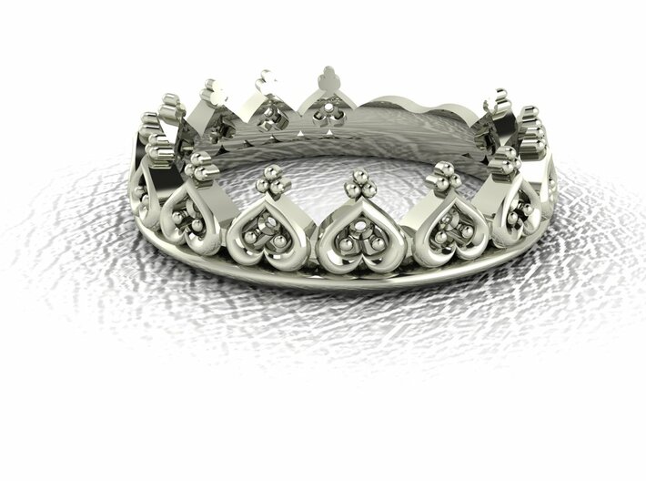 Sizeable Crown Ring no stones 3d printed