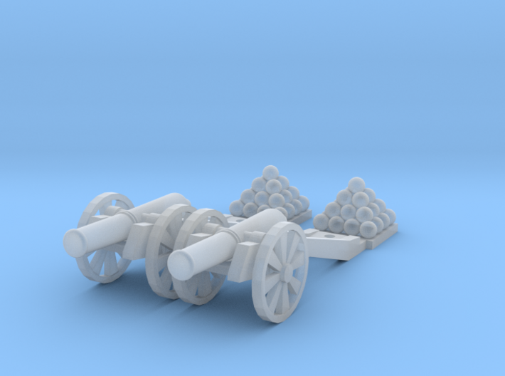 Cannon (Heavy) - Qty (2) N 160:1 Scale 3d printed