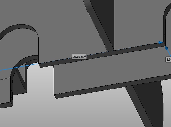 No. 173 1:45 12mm 3d printed dimension for the installation of a undercarriage