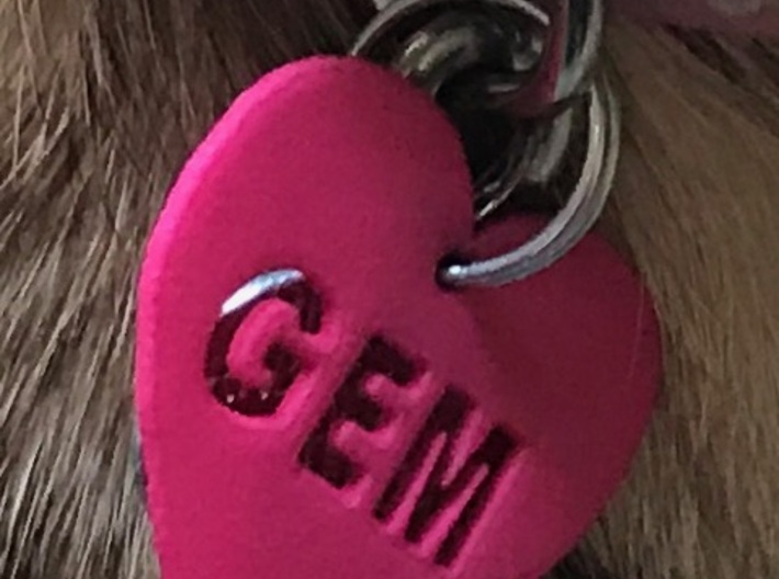Heart Name Tag Extra Large (3") 3d printed 