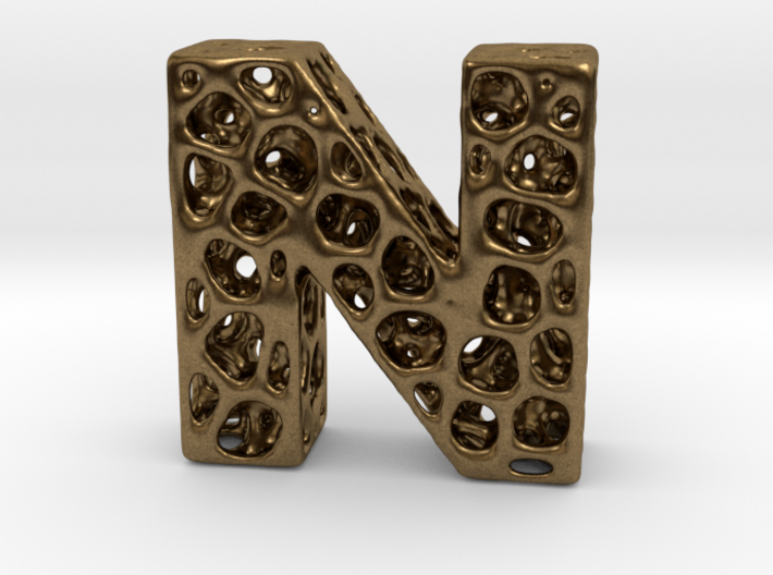 Voronoi Letter ( alphabet ) N 3d printed