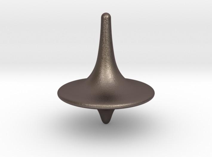 inception totem tractricoid (med) 3d printed Shapeways Stainless Steel Rendering
