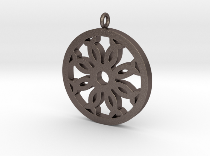Crest pendant with ring 3d printed