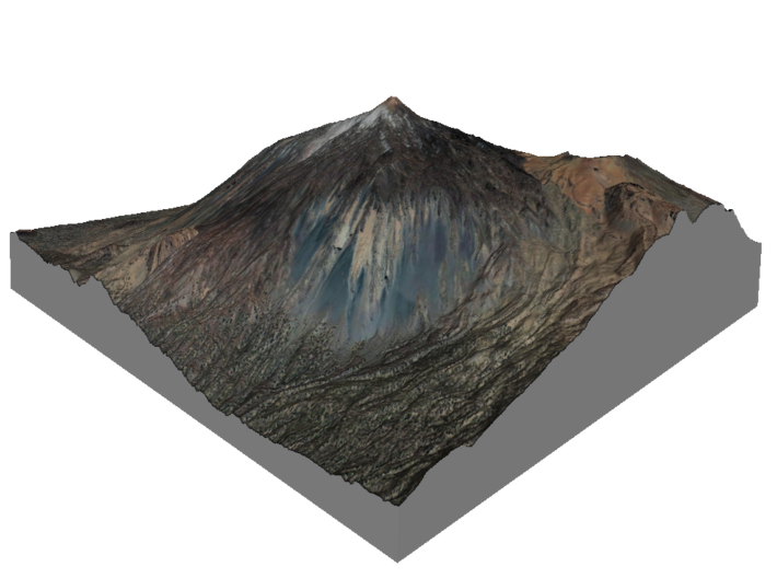 Pico del Teide Map, 1:50,000 3d printed 