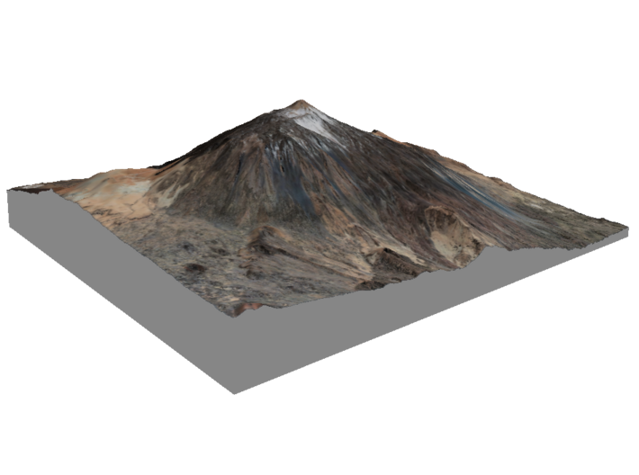 Pico del Teide Map, 1:30,000 3d printed 