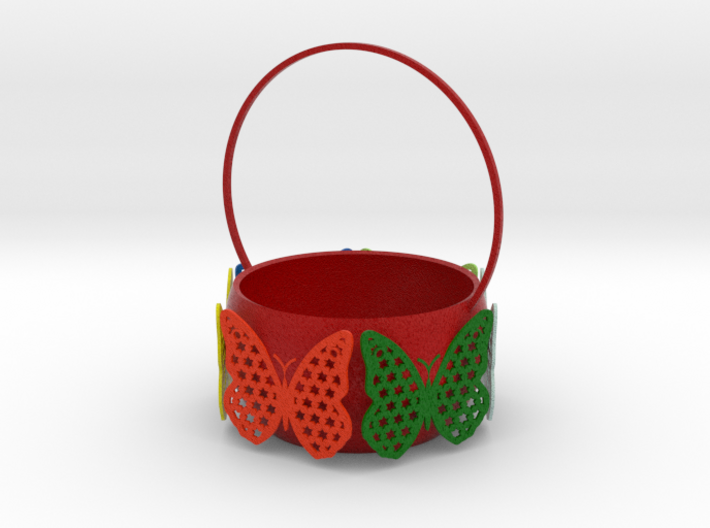 Butterfly Basket Colored 3d printed