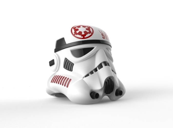 Lt. Jeedai 501st Stormtrooper Helmet  3d printed 