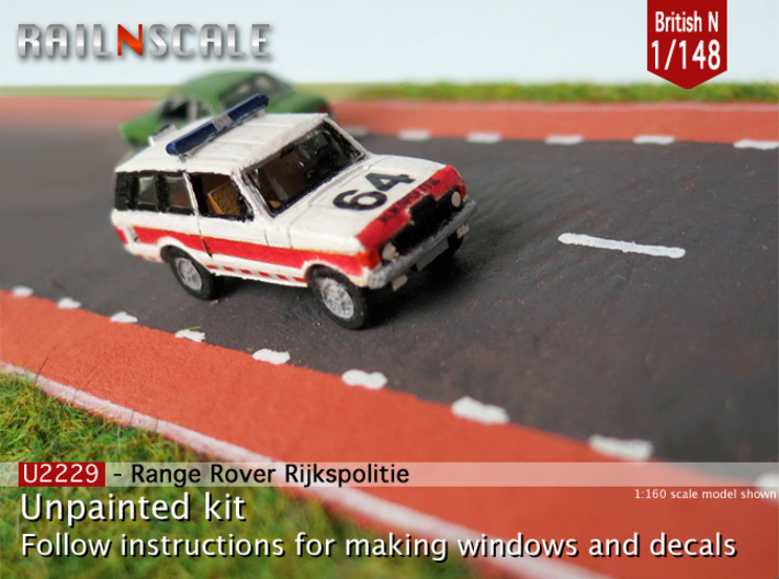 Range Rover Rijkspolitie (British N 1:148) 3d printed