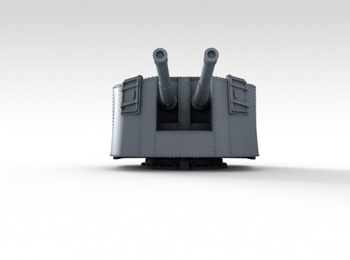 1/350 4.7" MKXII CPXIX Mount x3 Closed Sights 3d printed 3d render showing product detail