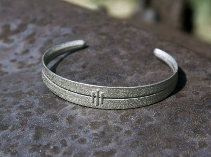 Stitch Bracelet 3d printed Polished Nickel Steel