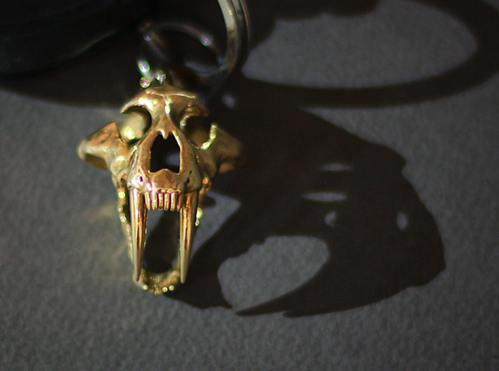 saber tooth keychain 3d printed