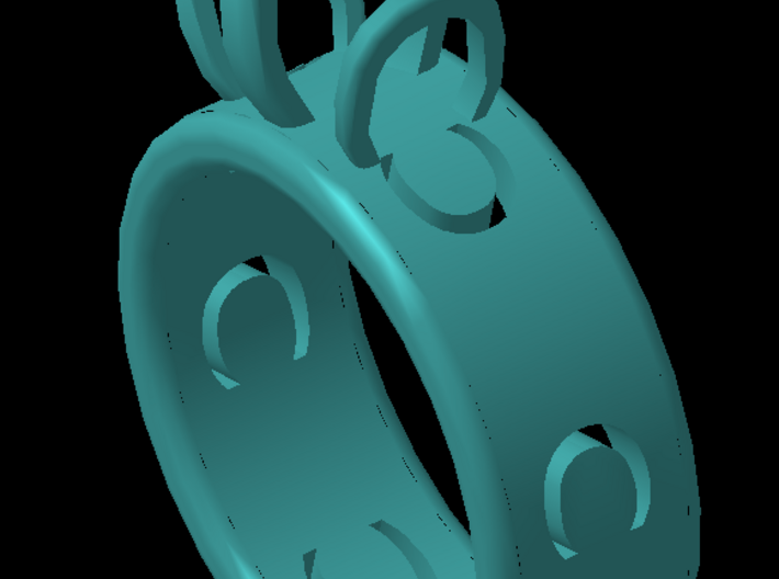 Ring horseshoe 3d printed 