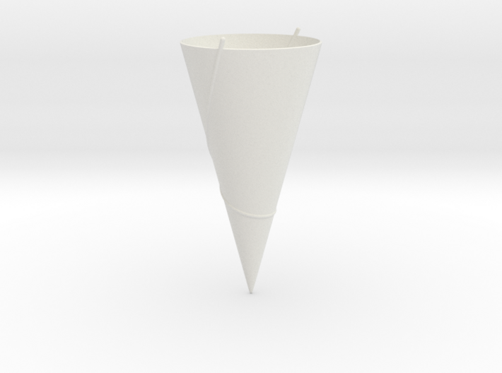 90 Degree Cone: Geodesics 3d printed