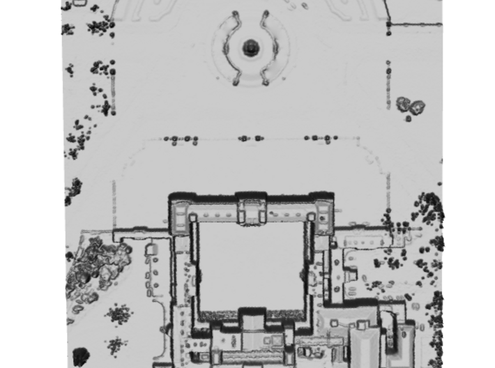 Buckingham Palace Map, London 3d printed