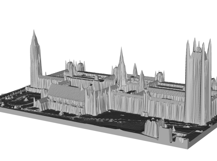 Palace of Westminster / Big Ben Map, London 3d printed