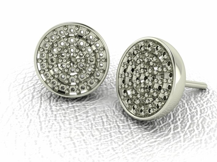 Pave Stud Earrings NO STONES SUPPLIED 3d printed